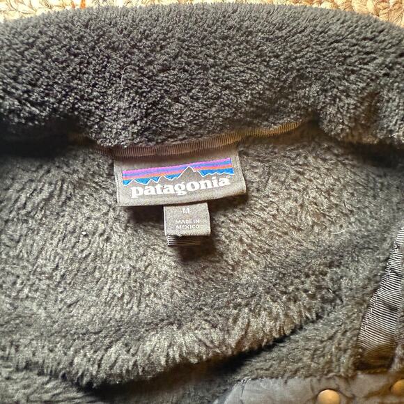 Patagonia Women’s Re-Tool Snap T Fleece Polartec Pullover Jacket Sz M Black - Picture 3 of 5